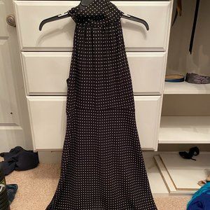 B&W Polka Dot Midi Dress